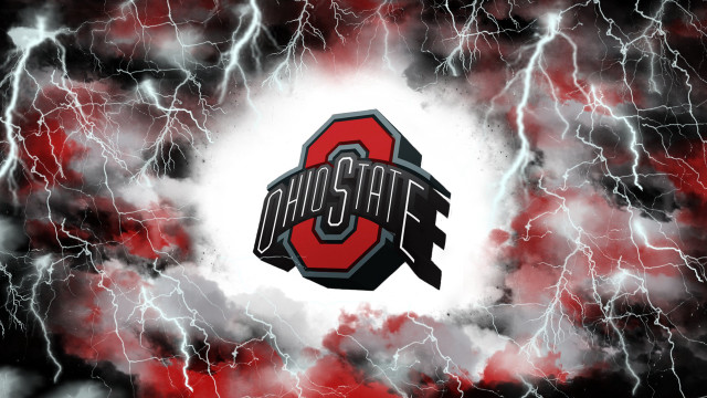 Ohio logo lightning red white #2 free wallpaper for desktop - medium preview image