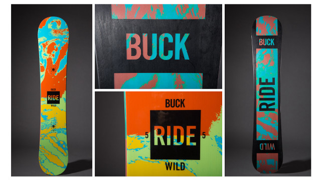 Snowboard colorful design black background free wallpaper for desktop - medium preview image