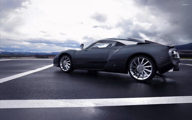 Black sports car parking lot #12 free wallpaper for desktop - medium preview image