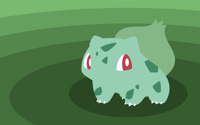 Green pokemon red eyes tail free wallpaper for desktop - medium preview image