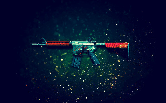 Toy gun red barrel side free wallpaper for desktop - medium preview image