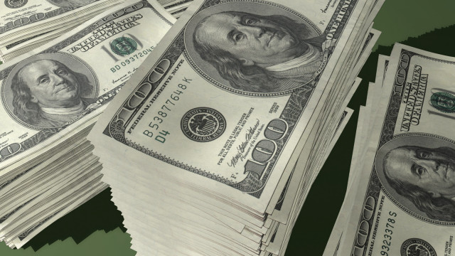 Twenty dollar bills pile table free wallpaper for desktop - medium preview image