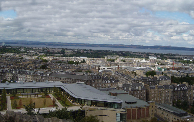 City buildings water clouds sky free wallpaper for desktop - medium preview image