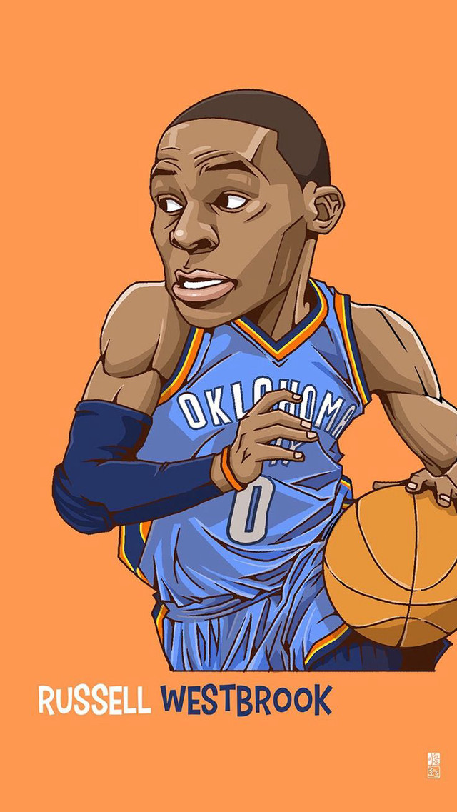 Russell westbrook basketball player with free wallpaper for mobile - medium preview image