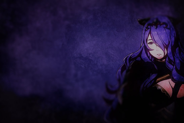 Demon woman purple hair tiara free wallpaper for desktop - medium preview image