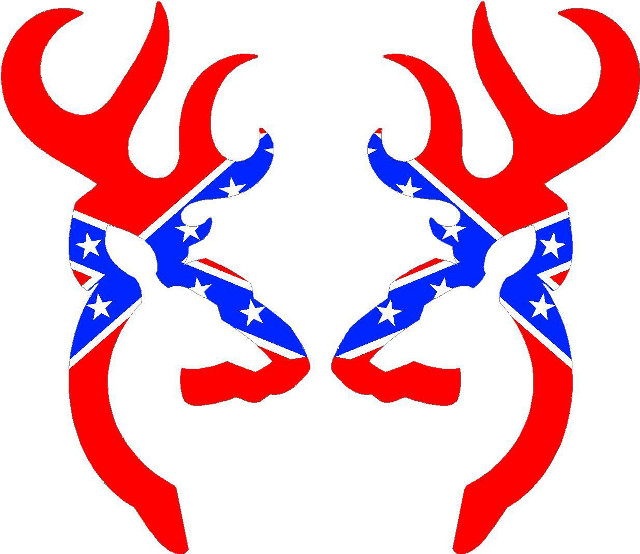 Red white blue deer heads free wallpaper for desktop - medium preview image