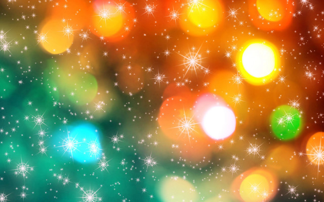 Blurry lights night sky stars free wallpaper for desktop - medium preview image
