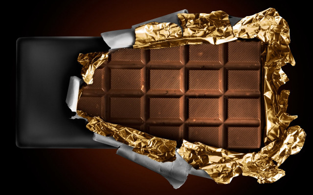 Chocolate foil broken phone background free wallpaper for desktop - medium preview image