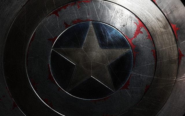 Captain america shield blood star free wallpaper for desktop - medium preview image