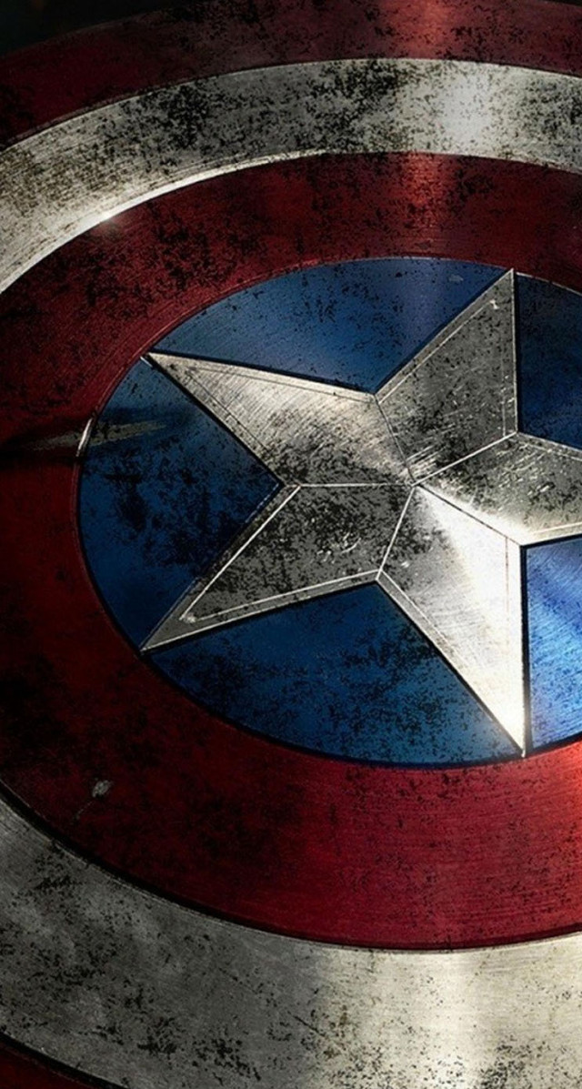 Captain america shield star red free wallpaper for mobile - medium preview image