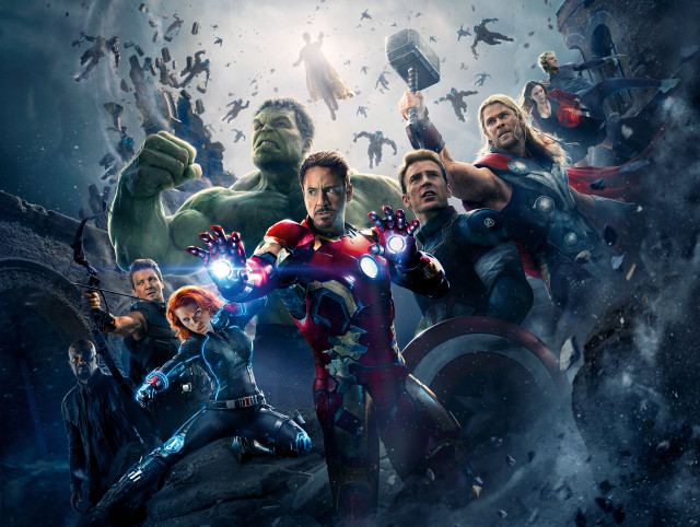 Avengers characters dark background sky #2 free wallpaper for desktop - medium preview image