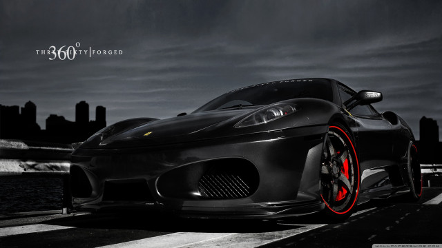 Black sports car red rims #7 free wallpaper for desktop - medium preview image