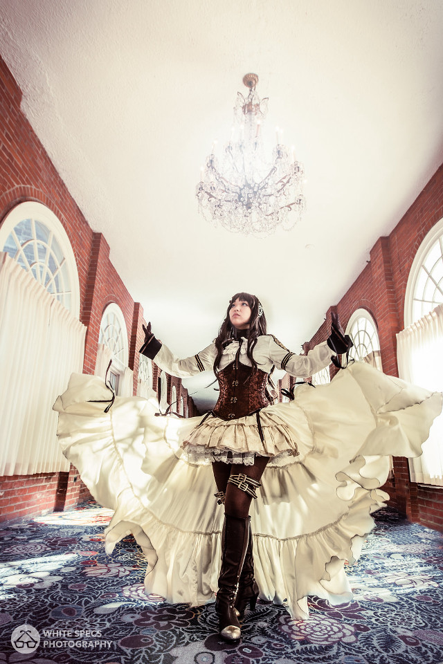 Woman white dress standing room free wallpaper for mobile - medium preview image