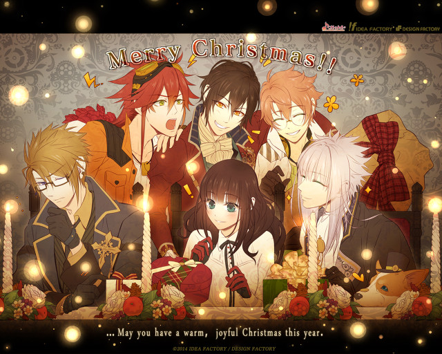 Anime characters christmas lights merry free wallpaper for desktop - medium preview image