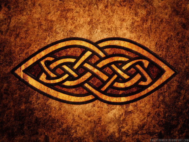 Celtic symbol brown background black free wallpaper for desktop - medium preview image