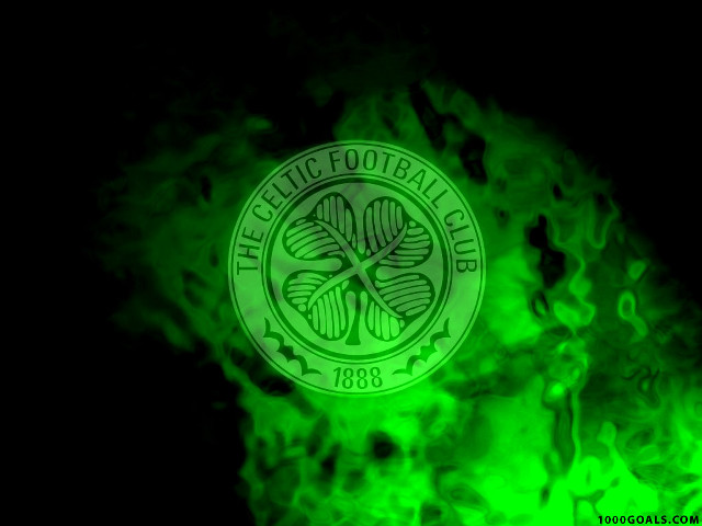 Green glow shamrock celtic football free wallpaper for desktop - medium preview image