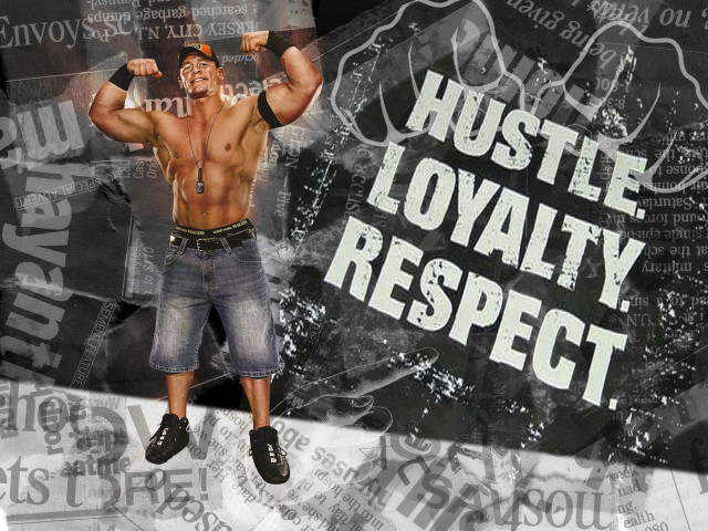 Man holding barbell poster hustle free wallpaper for desktop - medium preview image