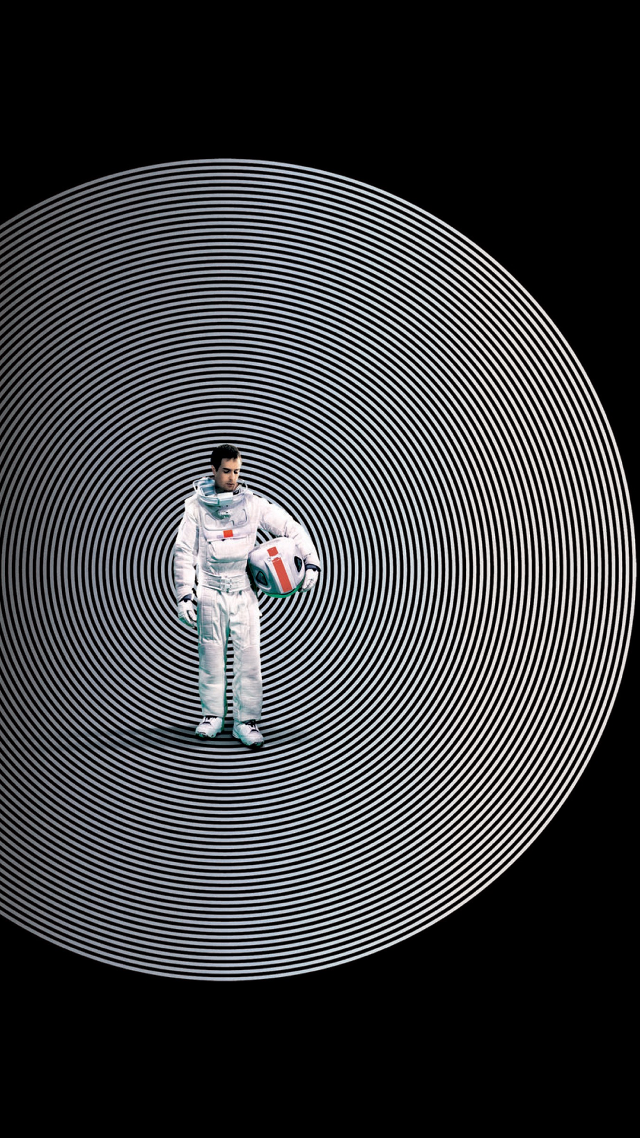 White suit spiral red center free wallpaper for mobile - medium preview image