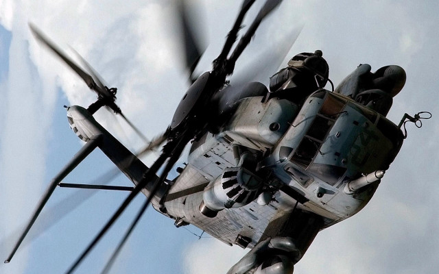 Military helicopter cloudy sky propellers #5 free wallpaper for desktop - medium preview image