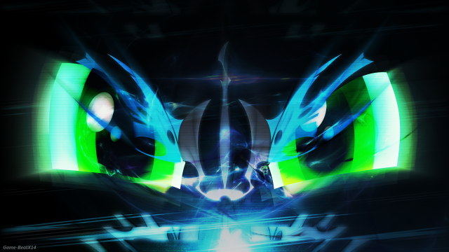 Futuristic android glowing neon hologram free wallpaper for desktop - medium preview image