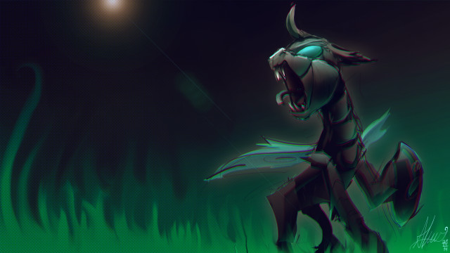 Dragon dark forest night bright free wallpaper for desktop - medium preview image