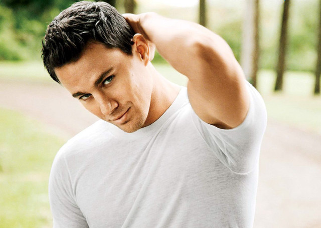 Man white shirt posing park free wallpaper for desktop - medium preview image