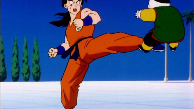 Cartoon character kick air fight free wallpaper for desktop - medium preview image