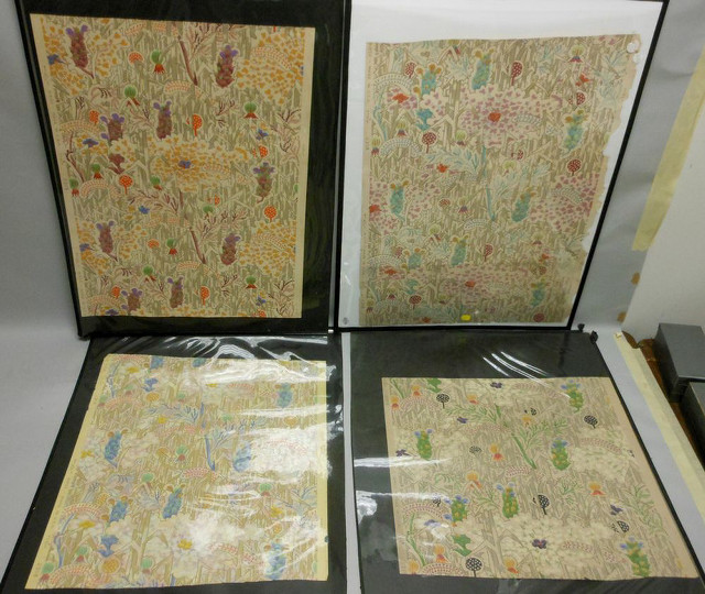 Four framed handpainted artnouveau ernsthaeckel free wallpaper for desktop - medium preview image