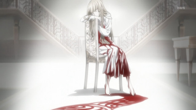 Woman chair room stairs red free wallpaper for desktop - medium preview image