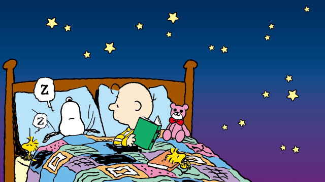 Cartoon person reading book bed #2 free wallpaper for desktop - medium preview image