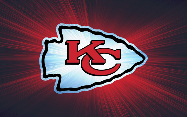 Kansas chiefs logo red background free wallpaper for desktop - medium preview image