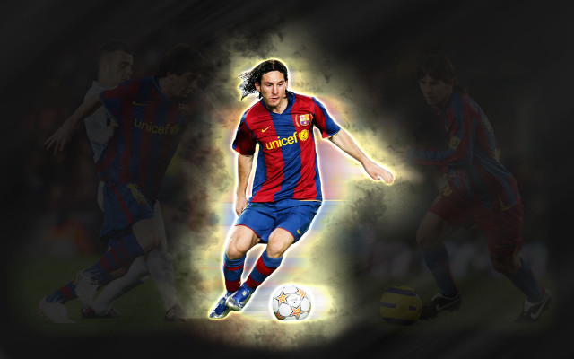 Man soccer kick hologram players free wallpaper for desktop - medium preview image