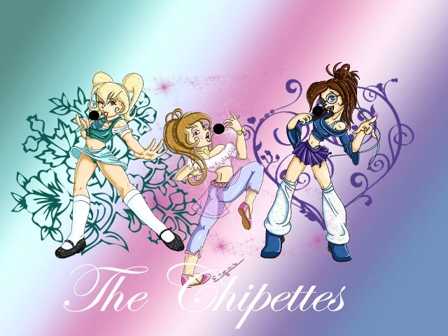 Chipettes cartoon characters group image free wallpaper for desktop - medium preview image