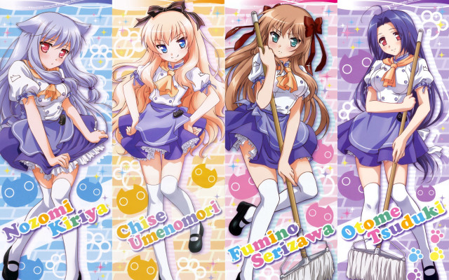 Anime girls long hair purple #8 free wallpaper for desktop - medium preview image