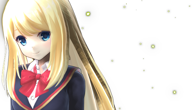 Anime girl blonde hair blue #14 free wallpaper for desktop - medium preview image