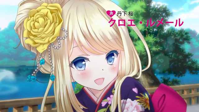 Woman flower hair smiling looking free wallpaper for desktop - medium preview image