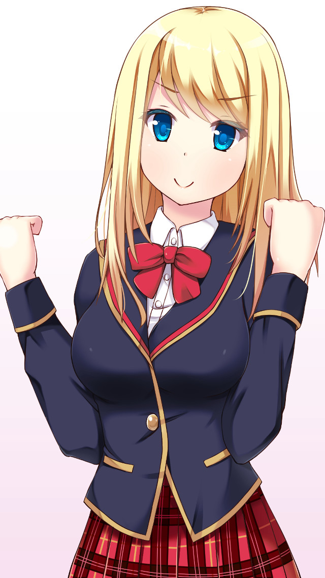 Girl school uniform blue eyes #2 free wallpaper for mobile - medium preview image