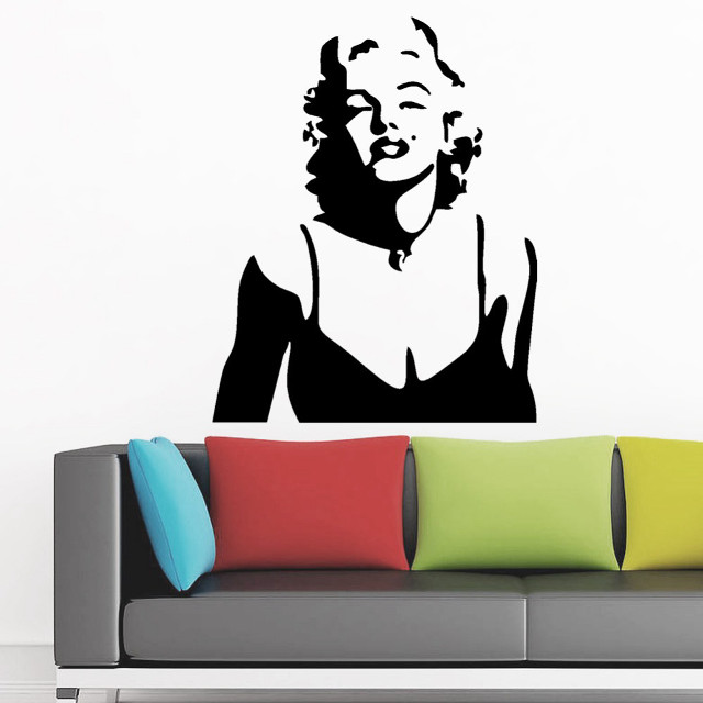 Woman black dress wall decal free wallpaper for tablet - medium preview image