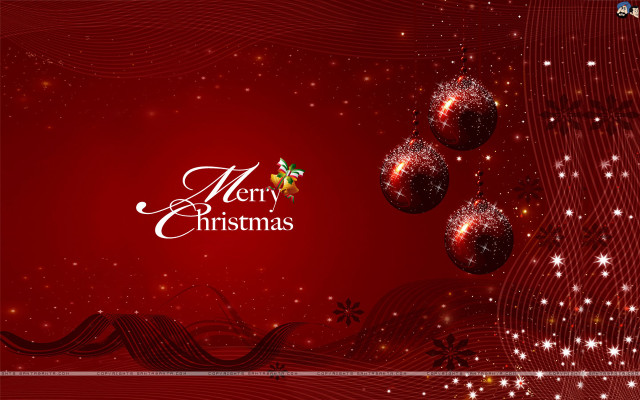 Merry christmas wallpaper ornaments red #2 free wallpaper for desktop - medium preview image