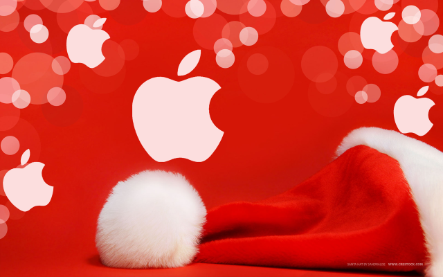 Red hat apple background white free wallpaper for desktop - medium preview image