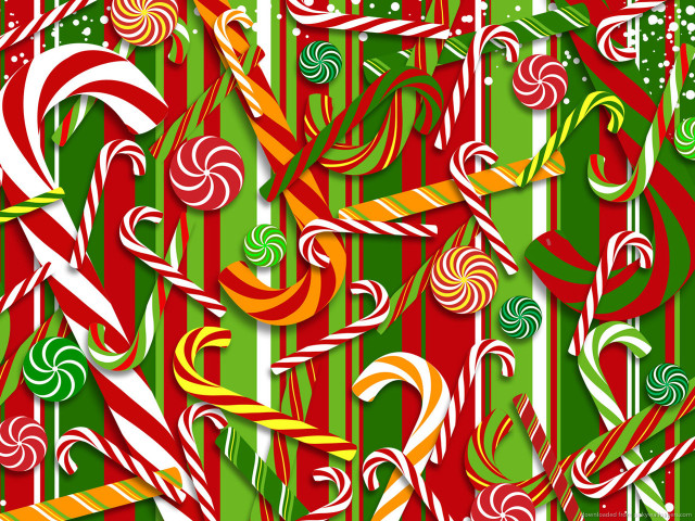 Candy cane pattern christmas gift free wallpaper for desktop - medium preview image