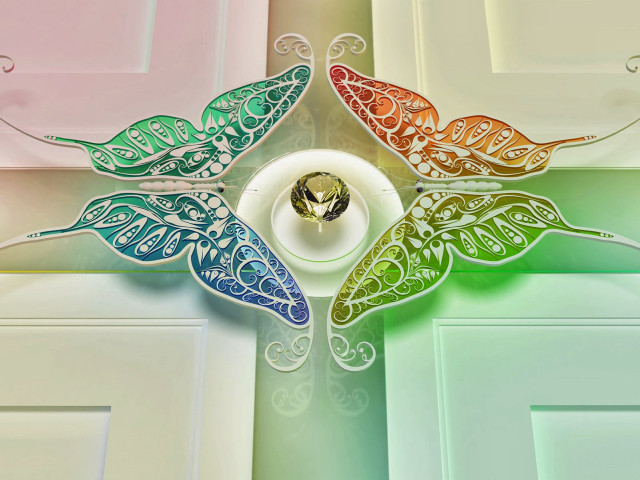 Colorful flower decorative design multicolored free wallpaper for desktop - medium preview image