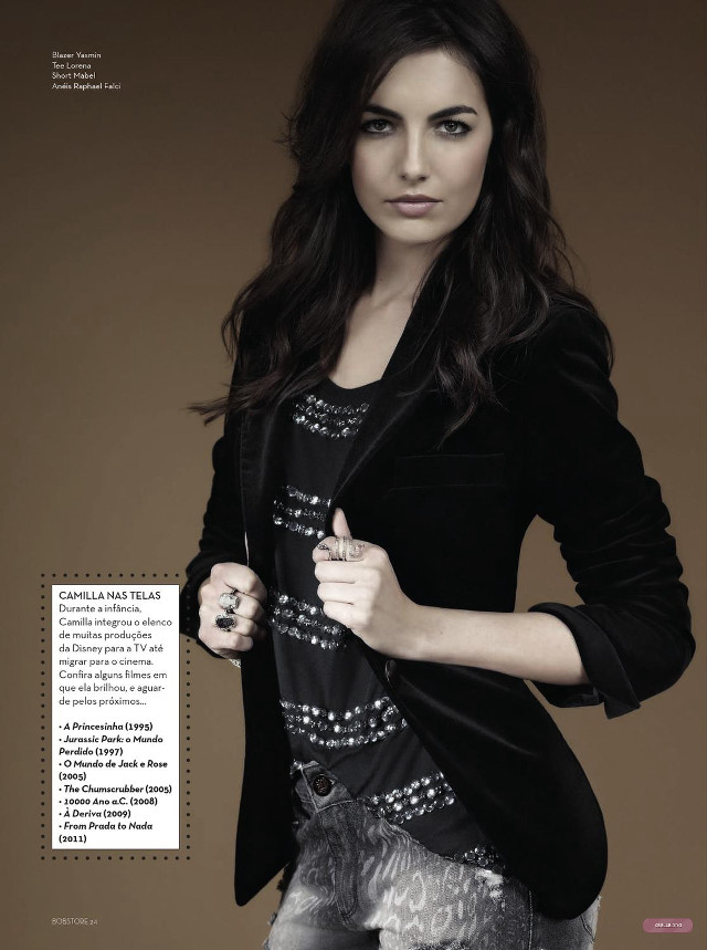 Woman black jacket jeans magazine free wallpaper for mobile - medium preview image