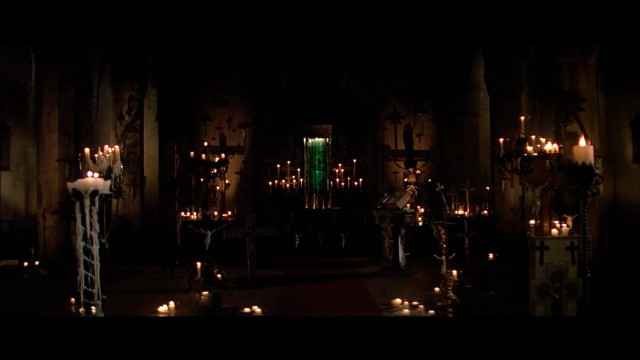Dark room candles lit green free wallpaper for desktop - medium preview image