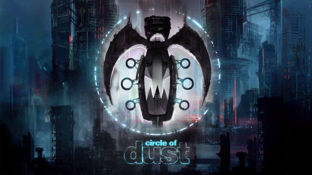 Futuristic city black bat circle free wallpaper for desktop - medium preview image