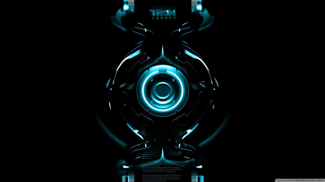 Futuristic blue black background circular free wallpaper for desktop - medium preview image