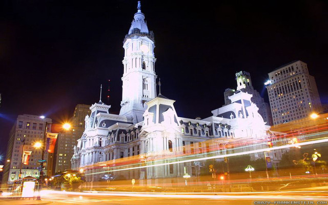 Clocktower night streetlights cityscape tokyo free wallpaper for desktop - medium preview image