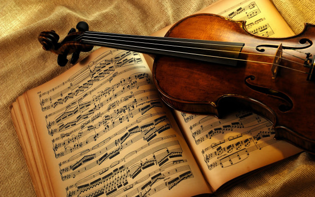Violin sheet music bed sheets free wallpaper for desktop - medium preview image