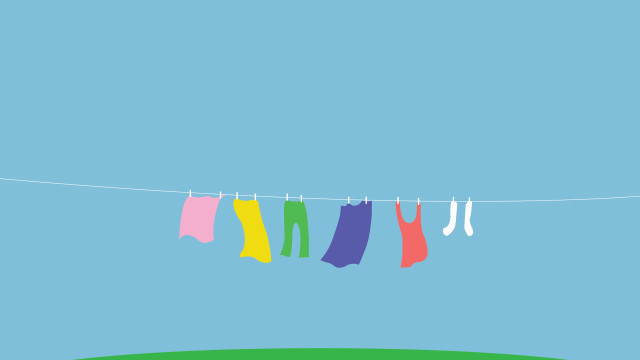 Clothes line blue sky green free wallpaper for desktop - medium preview image