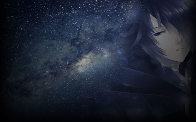 Man longhair blackcoat looking stars #2 free wallpaper for desktop - medium preview image